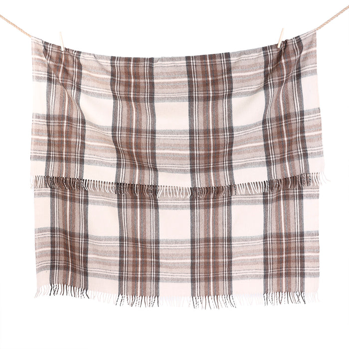 Tartan King Size Blanket Stewart Natural Dress