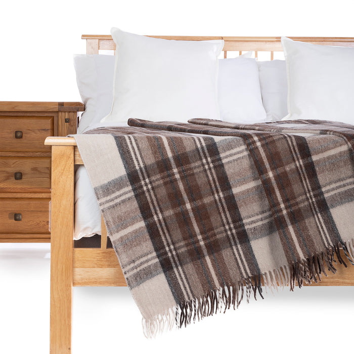 Tartan King Size Blanket Stewart Natural Dress