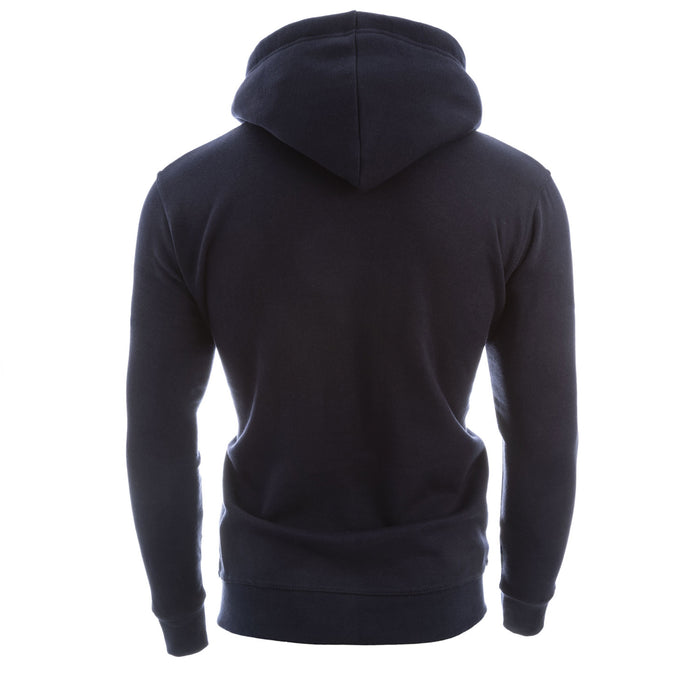 Edinburgh Zipped Hooded Sweatshirt Top Navy/Grey