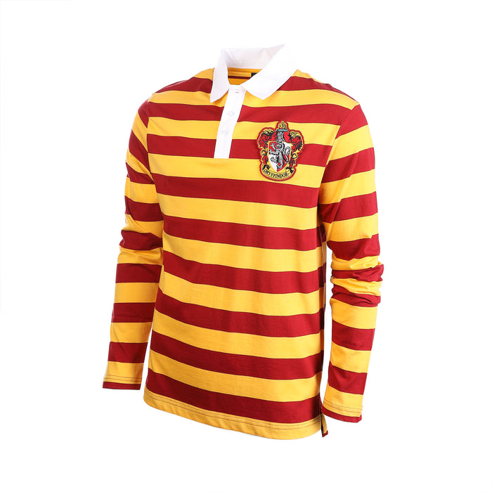Adults Harry Potter Gryffindor Long Sleeve Striped Rugby Shirt Top
