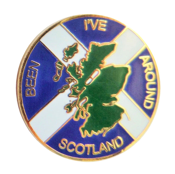 Badge Saltire/Map/I've Been Around Scotland