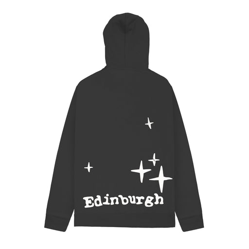 Adults Edin 3D Puff Printed Hooded Top Charcoal - Heritage Of Scotland - CHARCOAL