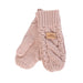 Aran Cable Mitts - Heritage Of Scotland - BLUSH