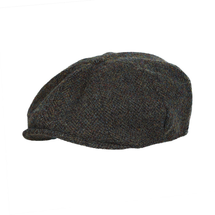 Arran Harris Tweed 8-Pc Cap Forest Green - Heritage Of Scotland - FOREST GREEN