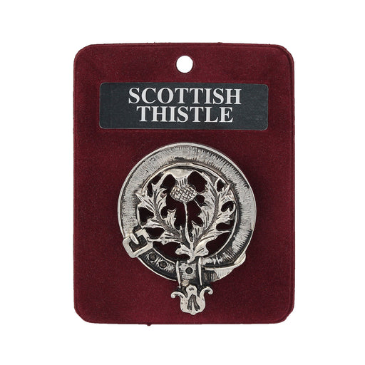 Art Pewter Clan Badge 1.75" Scots Thistle - Heritage Of Scotland - SCOTS THISTLE