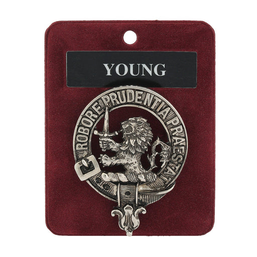 Art Pewter Clan Badge 1.75" Young - Heritage Of Scotland - YOUNG