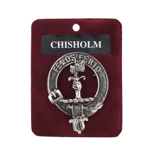 Art Pewter Clan Badge Chisholm - Heritage Of Scotland - CHISHOLM