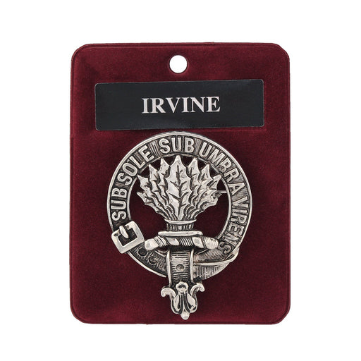 Art Pewter Clan Badge Irvine - Heritage Of Scotland - IRVINE