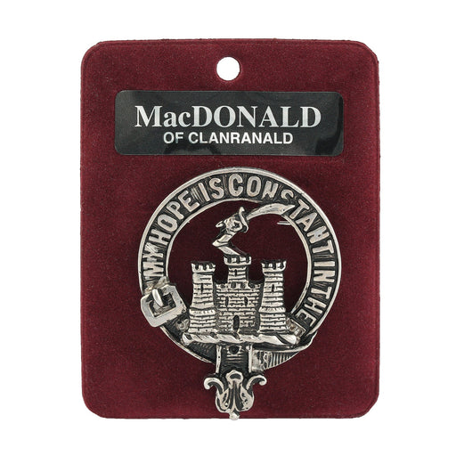 Art Pewter Clan Badge Macdonald Of Clanranald - Heritage Of Scotland - MACDONALD OF CLANRANALD
