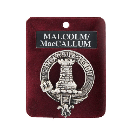 Art Pewter Clan Badge Malcolm/Maccallum - Heritage Of Scotland - MALCOLM/MACCALLUM