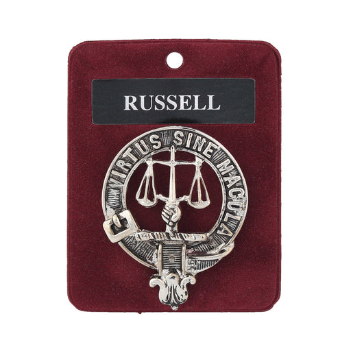 Art Pewter Clan Badge Russell - Heritage Of Scotland - RUSSELL