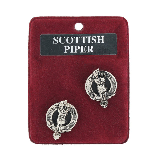 Art Pewter Cufflinks Piper - Heritage Of Scotland - PIPER