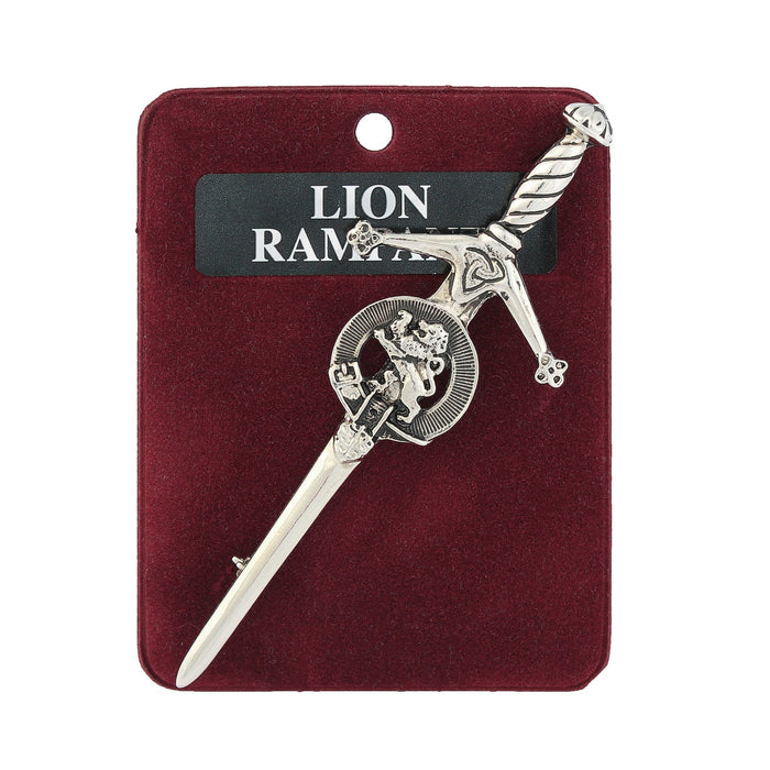 Art Pewter Kilt Pin Rampant Lion - Heritage Of Scotland - RAMPANT LION
