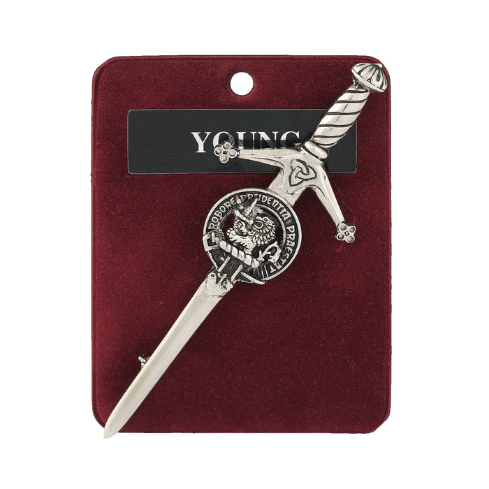 Art Pewter Kilt Pin Young - Heritage Of Scotland - YOUNG