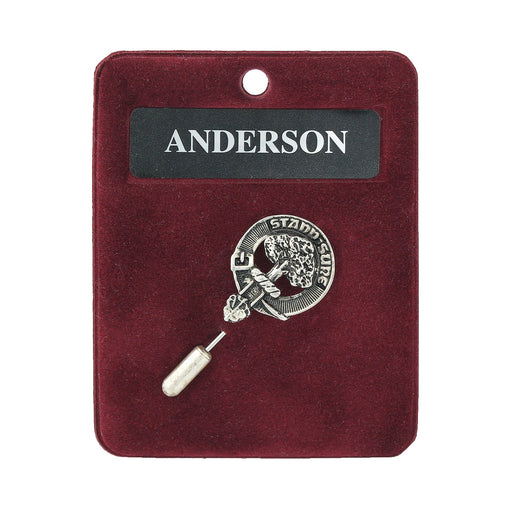 Art Pewter Lapel Pin Anderson - Heritage Of Scotland - ANDERSON