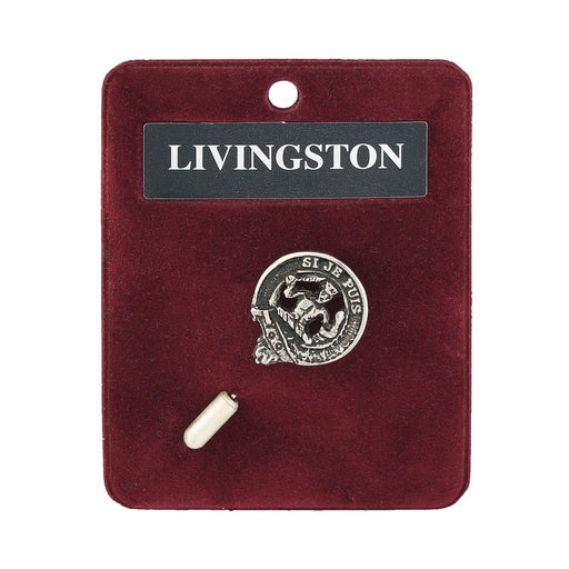 Art Pewter Lapel Pin Livingston - Heritage Of Scotland - LIVINGSTON