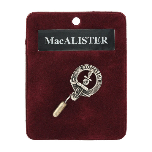 Art Pewter Lapel Pin Macalister - Heritage Of Scotland - MACALISTER