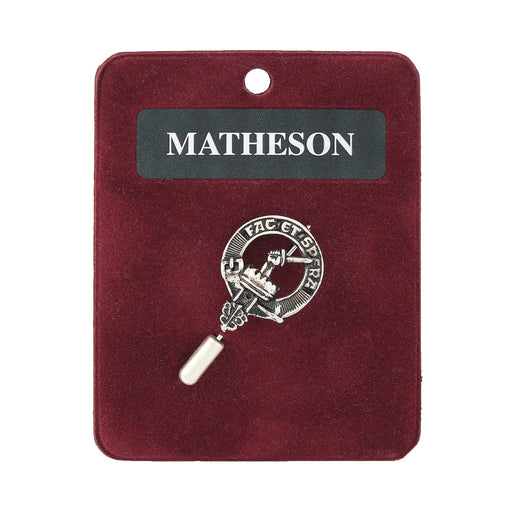 Art Pewter Lapel Pin Matheson - Heritage Of Scotland - MATHESON