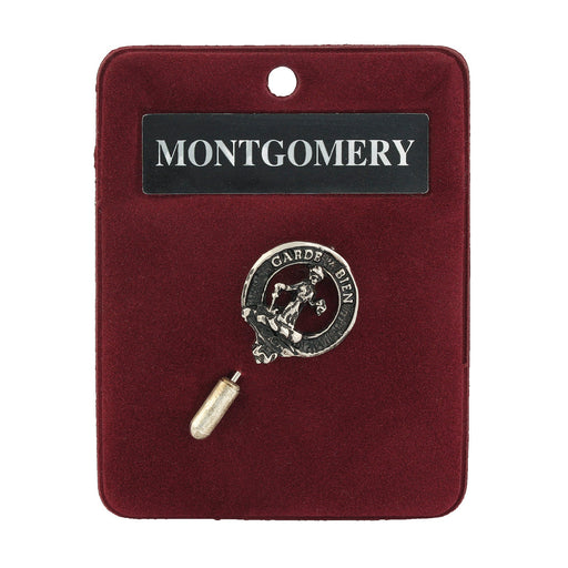 Art Pewter Lapel Pin Montgomery - Heritage Of Scotland - MONTGOMERY
