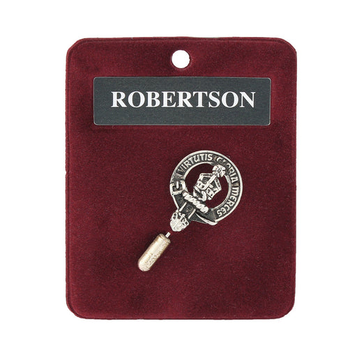 Art Pewter Lapel Pin Robertson - Heritage Of Scotland - ROBERTSON