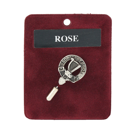 Art Pewter Lapel Pin Rose - Heritage Of Scotland - ROSE