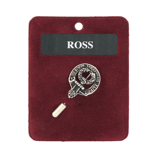 Art Pewter Lapel Pin Ross - Heritage Of Scotland - ROSS