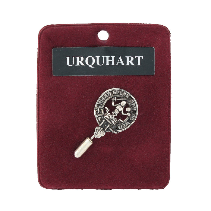 Art Pewter Lapel Pin Urquhart - Heritage Of Scotland - URQUHART