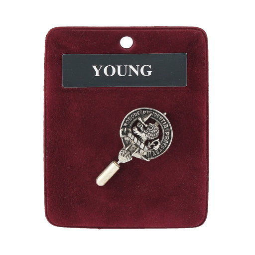 Art Pewter Lapel Pin Young - Heritage Of Scotland - YOUNG