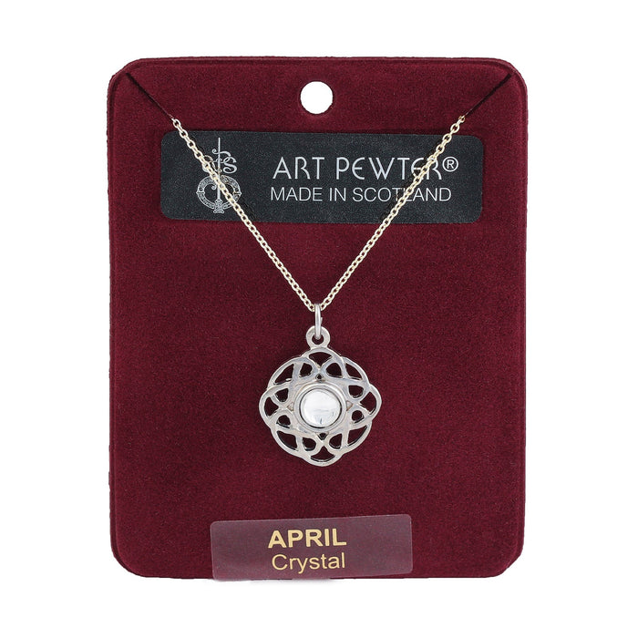 Art Pewter Pendant April - Heritage Of Scotland - APRIL (CRYSTAL)
