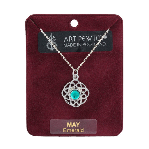 Art Pewter Pendant May - Heritage Of Scotland - MAY (EMERALD)