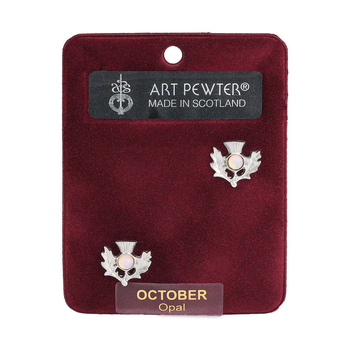 Art Pewter Thistle Earrings October Heritage of Scotland — Heritage Of Scotland