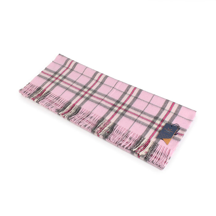 Balmoral 100% Cashmere Woven Stole Thomson Pink - Heritage Of Scotland - THOMSON PINK