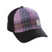 Baseball Cap With Harris Tweed Pink/Lilac Check - Heritage Of Scotland - PINK/LILAC CHECK