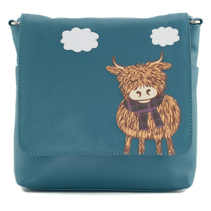 Bella Cross Body Bag With Flap Teal - Heritage Of Scotland - TEAL