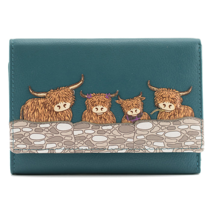 Bella Family Tri Fold Purse Teal - Heritage Of Scotland - TEAL