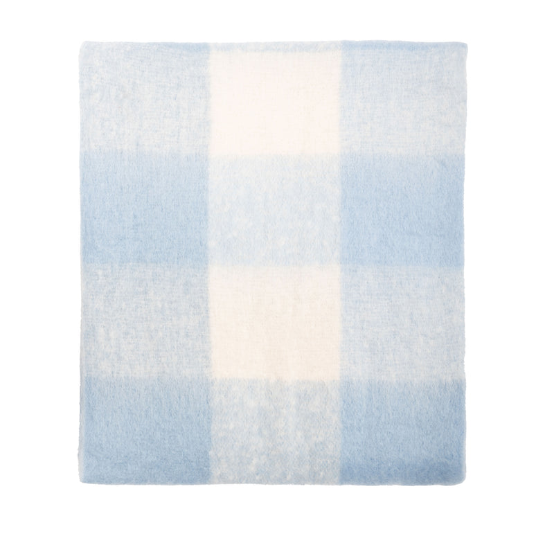 Blanket Scarf Dark Blue Check - Heritage Of Scotland - DARK BLUE CHECK
