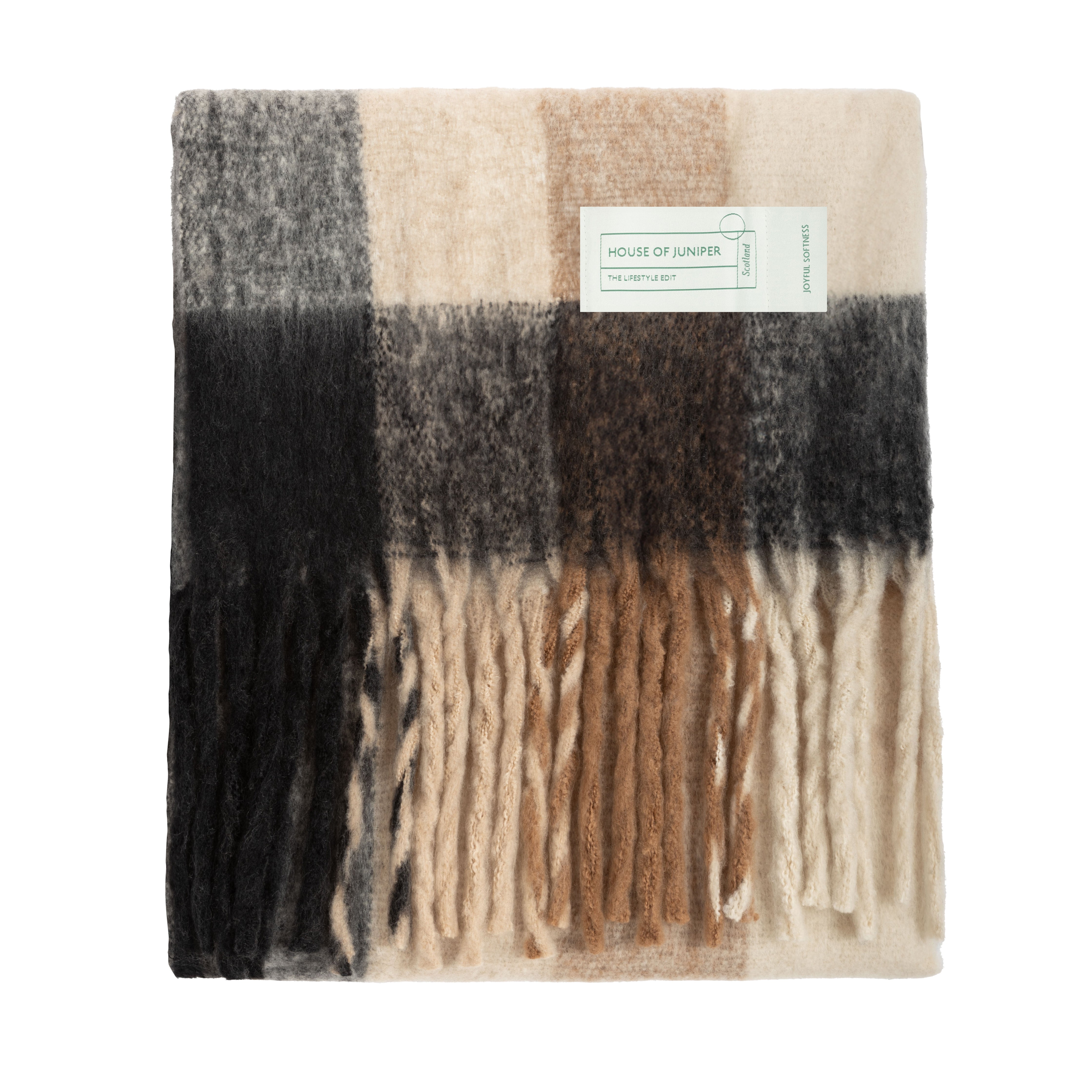 Blanket Scarf Natural Check - Heritage Of Scotland - NATURAL CHECK