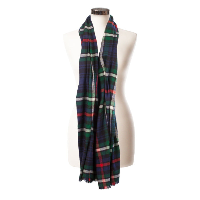 Brushed Tartan Cotton Scarf Mackenzie - Heritage Of Scotland - MACKENZIE