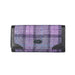 Bute Long Purse Bold Purple Check - Heritage Of Scotland - BOLD PURPLE CHECK