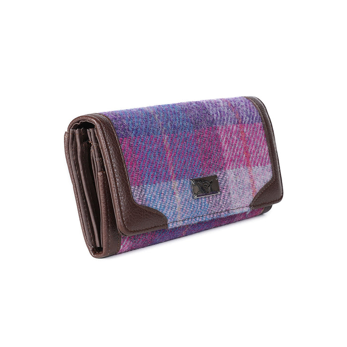 Bute Long Purse Pink Purple - Heritage Of Scotland - PINK PURPLE