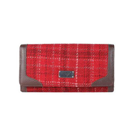Bute Long Purse Red Check - Heritage Of Scotland - RED CHECK