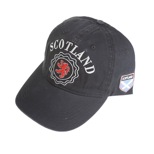 Cap Black-Scot/ Lion/ Flag On Side-Scot - Heritage Of Scotland - NA