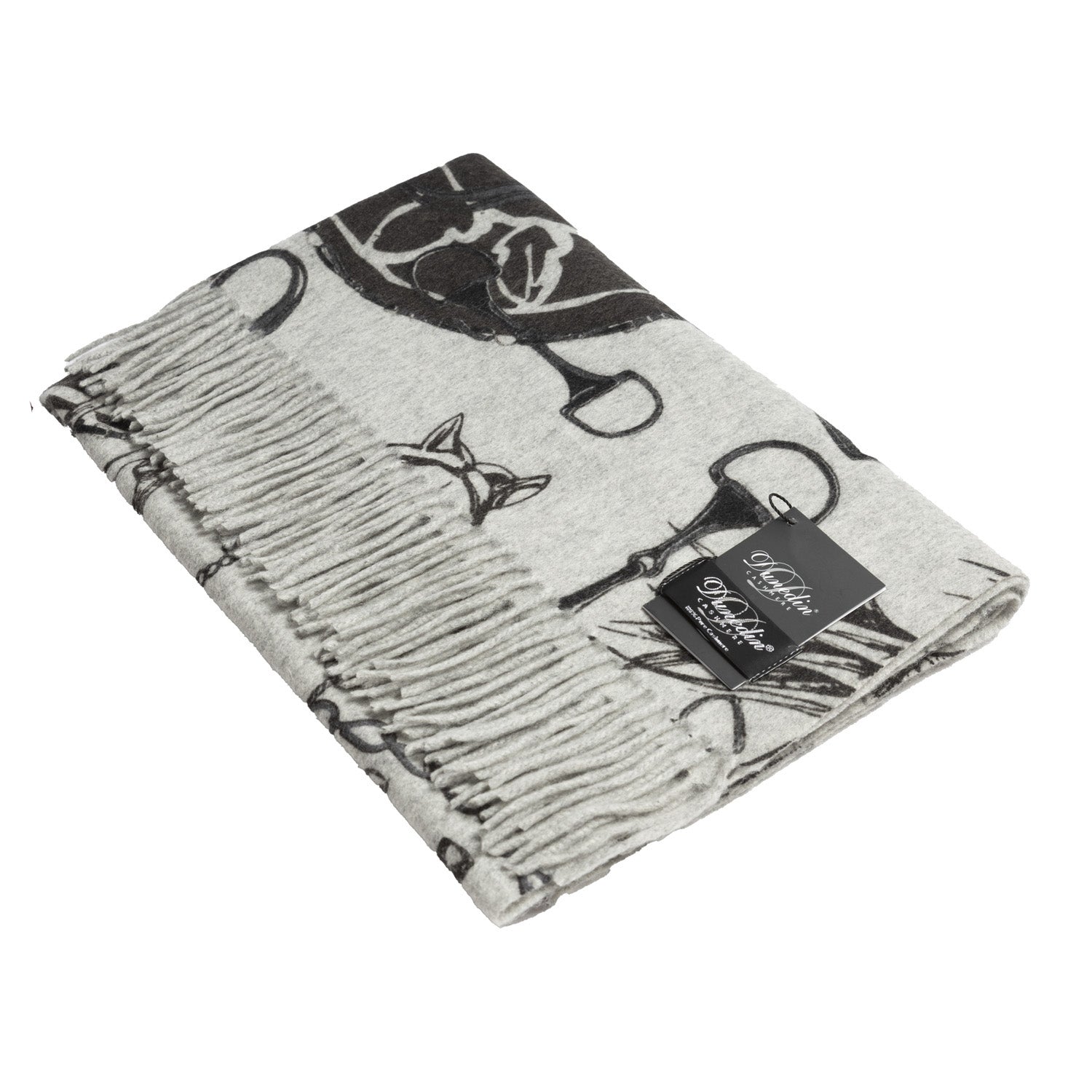 Cashmere Horse Stole Grey - Heritage Of Scotland - GREY