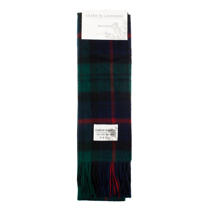 Cashmere Scottish Tartan Clan Scarf Armstrong - Heritage Of Scotland - ARMSTRONG