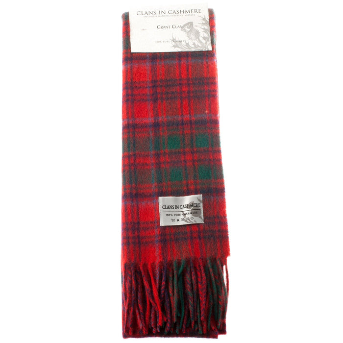 Cashmere Scottish Tartan Clan Scarf Grant - Heritage Of Scotland - GRANT