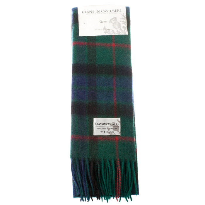 Cashmere Scottish Tartan Clan Scarf Gunn - Heritage Of Scotland - GUNN