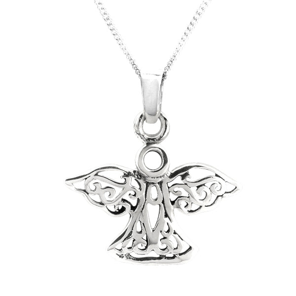 Celtic Angel Silver Pendant - Heritage Of Scotland - N/A