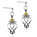 Celtic Heart Birthstone Drop Earrings May - Heritage Of Scotland - MAY