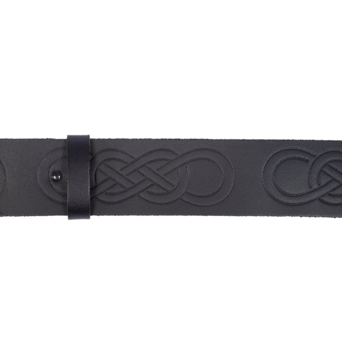 Celtic Leather Belt - Heritage Of Scotland - BLACK