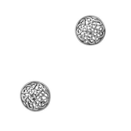 Celtic Niamh Silver Stud Earrings - Heritage Of Scotland - NA